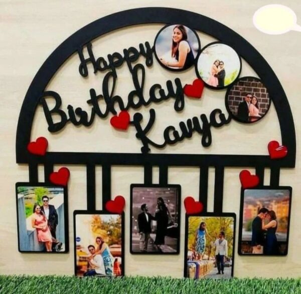 Birthday Cutout Frame - Multi Photos - MDF