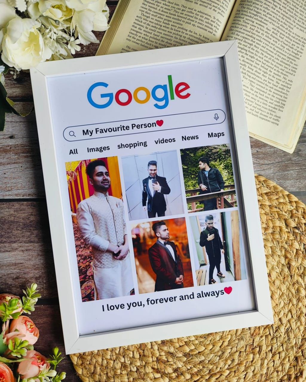 Google Photo Frame can be personalized with photos and makes a meaningful and decorative present for any occasion.