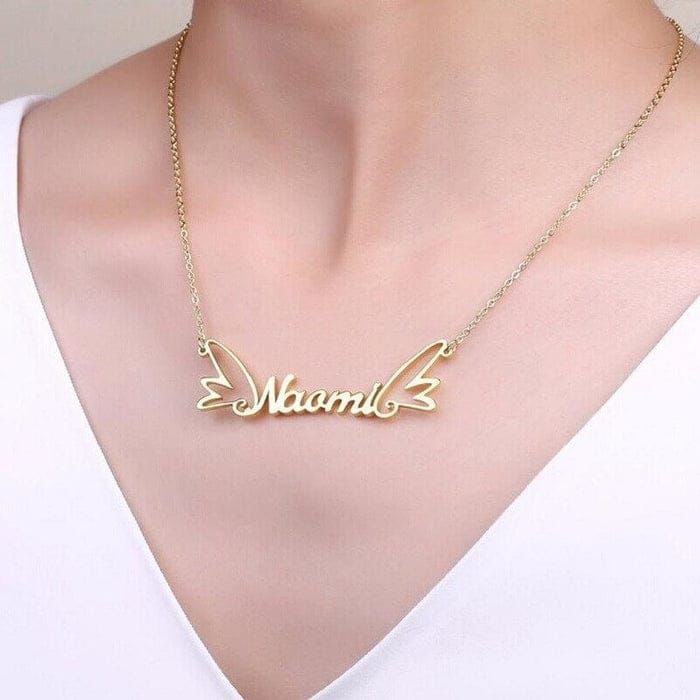 Personalized Angel Wings Name Pendant Pendants Name Pendant Customised Pendant Personalised Name Pendant, Name Necklace, Name Chains, Chain with Name Pendant, Name Chain Designs, Customized Name Pendant, Name Pendant Designs, Name Chains for Girls, Custom Necklace, Custom Name Pendants, Couple Name Locket, Couple Name Locket Chain, Gold Name Pendant, Name Locket Online Order,