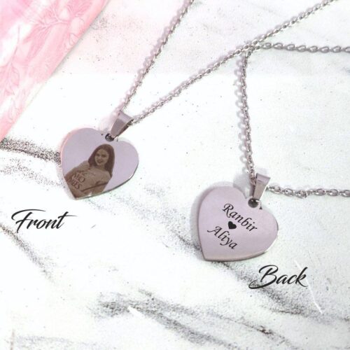 heart photo neclace photo neclace heart shape pendent customized pendent name initial pendent